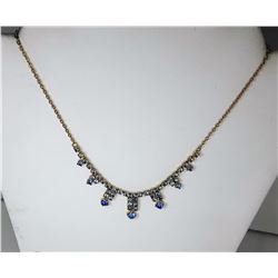 11)  VINTAGE GOLD TONE & BLUE