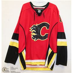 CALGARY FLAMES RENE BOURQUE SIZE 50 JERSEY