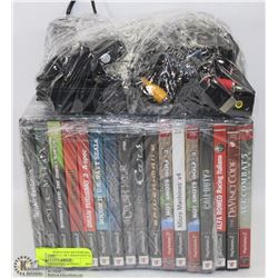 PLAYSTATION 2 W/ 17 GAMES, 1 CONTROLLER AND CORDS