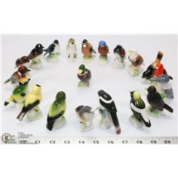 LOT OF 20 DIFFERENT CANADIAN BIRD FIGURINES