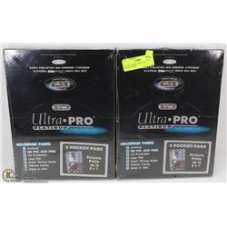 LOT OF 2 BOXES NEW ULTRA PRO 2 POCKET PAGES