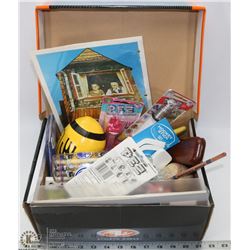 LOT OF ASSORTED KEY CHAINS AND SPORTS MEMORABILIA