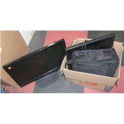 LG & DELL COMPUTER MONITORS & LAPTOP BAG