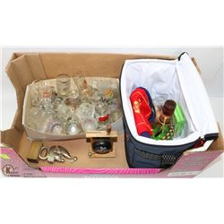 LOT OF ASSORTED SHOT GLASSES, MOLSON CANADIAN