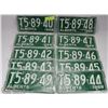 Image 1 : LOT OF 10 NEW SEQUENTIAL ALBERTA LICENSE PLATES
