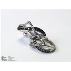 24) STERLING SILVER DIAMOND EARRINGS