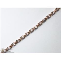 4) STERLING SILVER GOLD PLATED MORGANITE BRACELET