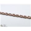 Image 2 : 4) STERLING SILVER GOLD PLATED MORGANITE BRACELET