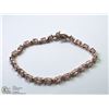 Image 3 : 4) STERLING SILVER GOLD PLATED MORGANITE BRACELET