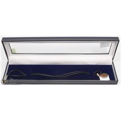 22) 14KT GOLD AMMOLITE PENDANT NECKLACE