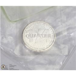 .999 SILVER 1/4 TROY OUNCE COIN.