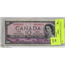 1954 CANADIAN DEVIL'S FACE $10 BILL