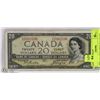 Image 1 : 1954 CANADIAN DEVIL'S FACE $20 BILL