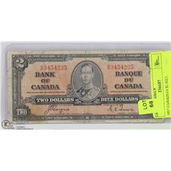 1937 CANADIAN $2 BILL