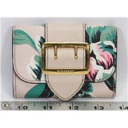 WOMENS FLOWER PATTERN BURBERRY WALLET