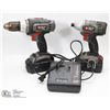 Image 1 : PORTER CABLE 18V DRILL & IMPACT SET W/ 2 BATTERIES