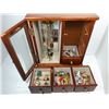 Image 1 : 21)  GLASS FRONT 4 DRAWER JEWELLERY BOX