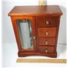 Image 2 : 21)  GLASS FRONT 4 DRAWER JEWELLERY BOX