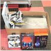 Image 1 : BOX OF ASSORTED ELECTRONICS, INCLUDES HEADPHONES