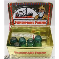 ORIGINAL VINTAGE FISHERMAN'S FRIEND TIN FILLED
