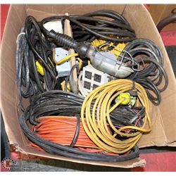ONE BOX OF ELECTRICAL CORDS