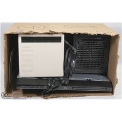ESTATE BOX WITH PORTABLE HEATER, BLURAY PLAYER AND