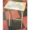 Image 1 : NATURAL WOOD TRAY TABLE.
