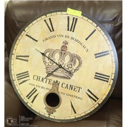 CHATEAU PENDULUM CLOCK 23" ROUND