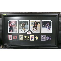 SIGNED AND FRAMED NHL HOCKEY DISPLAY 45 X 27