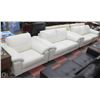 Image 1 : 3PC LEATHER LIVING ROOM SUITE, (88X36, 68X36,