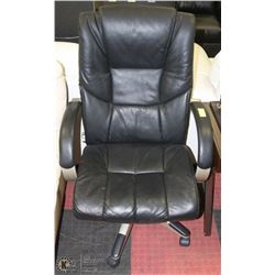 BLACK LEATHER OFFICE CHAIR