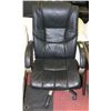 Image 1 : BLACK LEATHER OFFICE CHAIR