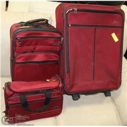 3PC RED SKYWAY LUGGAGE SET