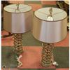 Image 1 : PAIR OF COIL STYLED TABLE LAMPS 30" TALL