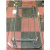 Image 1 : GREY AND BRASS COLOR GLASS TOP COFFEE TABLEE