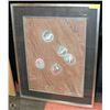 Image 1 : MARBLE THEMED WALL ART PICTURE IN FRAME, SIGNED