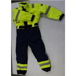 SIZE: 50 HI-VIZ WATERPROOF SAFETY COVERALL-NEW