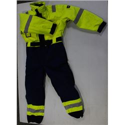 SIZE: 50 HI-VIZ WATERPROOF SAFETY COVERALL-NEW