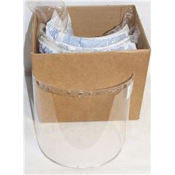 LOT OF APPROXIMATELY 15 CLEAR FACESHIELDS