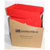 Image 1 : LOT OF 12 NEW PLASTIC RED-BINS