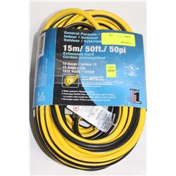 LOT OF 2 NEW INDOOR/OUTDDOR 12 AWG EXT. CHORDS