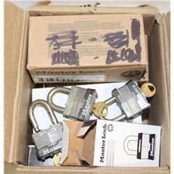 BOX FULL OF ASSORTED MASTER LOCKS-NEW