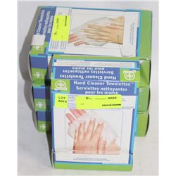 4 BOXES PUT-IT-ON HAND CLEANER TOWELETTES