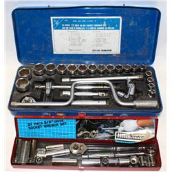 21 PIECE 3/8" DRIVE SOCKETS & 24 PIECE 1/2" JET