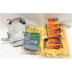 RAINGEAR,KNEE PADS,BAMA SOCKS,HAND WARMERS