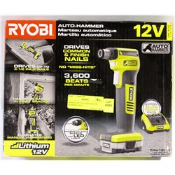 NEW RYOBI 12V LITHIUM AUTO HAMMER DRILL.