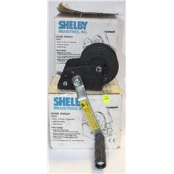 LOT OF 3 SHELBY HAND WINCHES