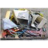 Image 1 : PALLET OF VARIOUS EXTENSION CORDS, DRYWALL FEEDER