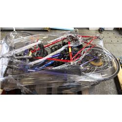 POLICE SEIZURE PALLET OF VARIOUS BIKE FRAMES AND