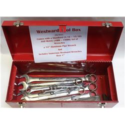 WESTWARD TOOL BOX WITH STANDARD AND METRIC